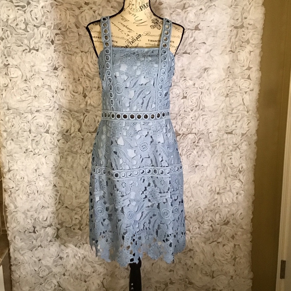 Sam Edelman Periwinkle Blue Lace Sleeveless Sheath Dress